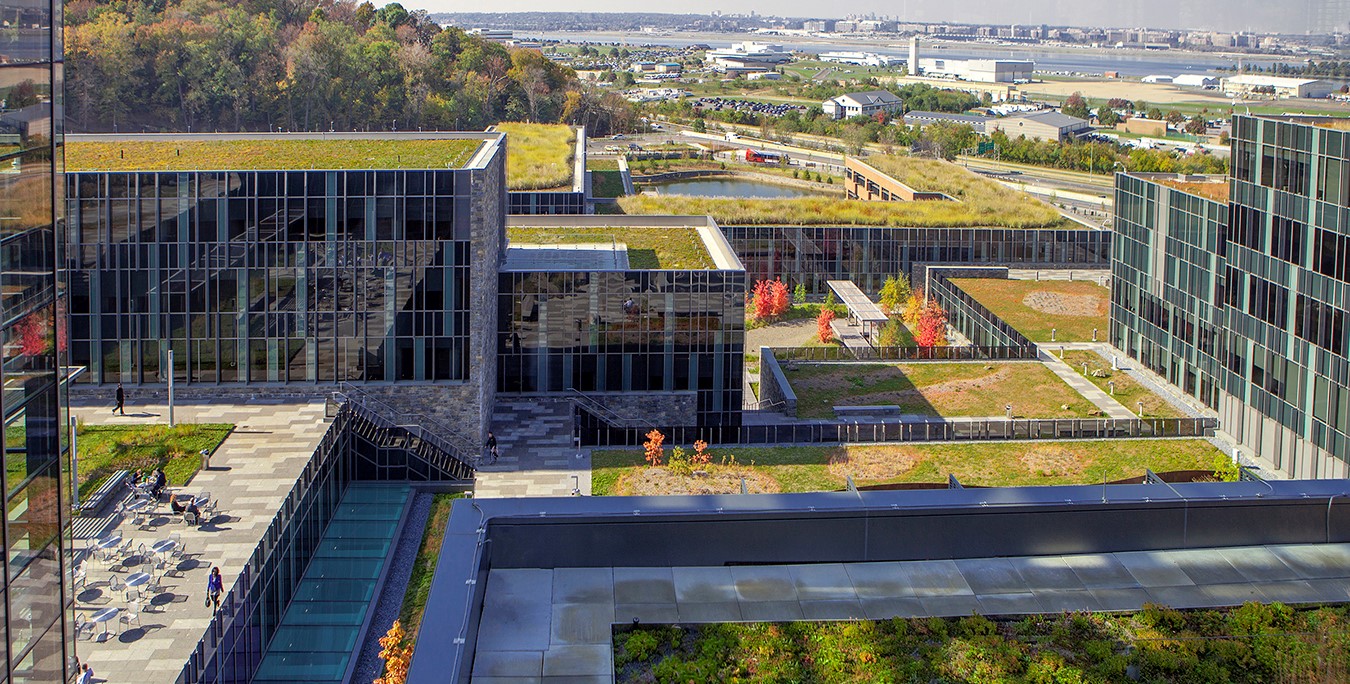 Several green roofs at the USCGH in Washington, DC.