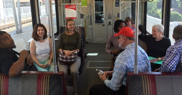 commuters on public transportation
