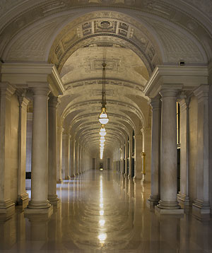 Interior hall at the John Minor Wisdom U.S. Court of Appeals Building, New Orleans, LA