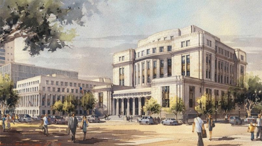 Rendering of proposed new U.S. Courthouse