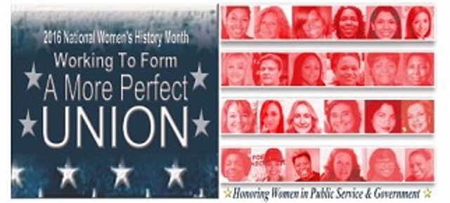 2016 National Women's History Month: To form a more perfect Union Banner