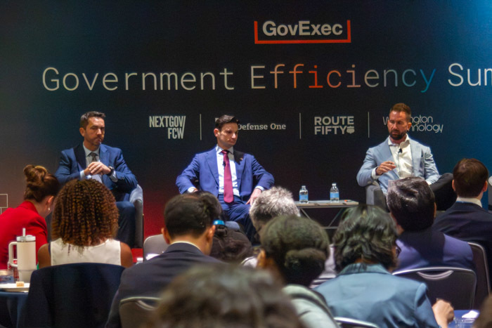 Mike Lynch and Greg Barbaccia speak at the Government Efficiency Summit in Washington, D.C.