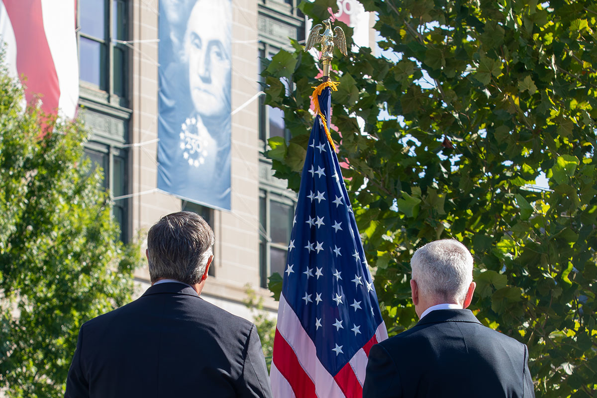 Our flag-lowering ceremony at 1800 F marks a forward-looking transition as we partner with OPM to optimize space utilization.