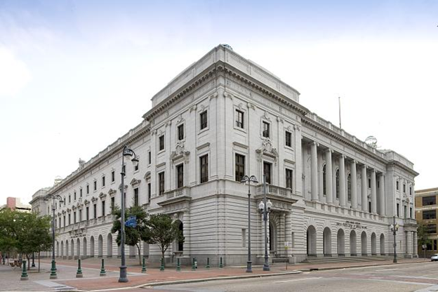 The historic John Minor Wisdom U.S. Court of Appeals Building in New Orleans, Louisiana, managed by GSA. 