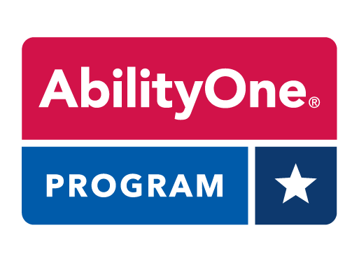 AbilityOne program logo in red and blue with a star