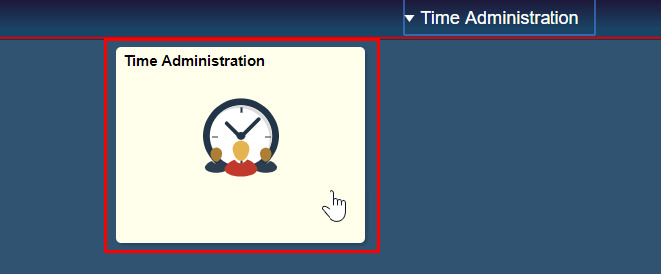Screenshot of the Time Administration tile