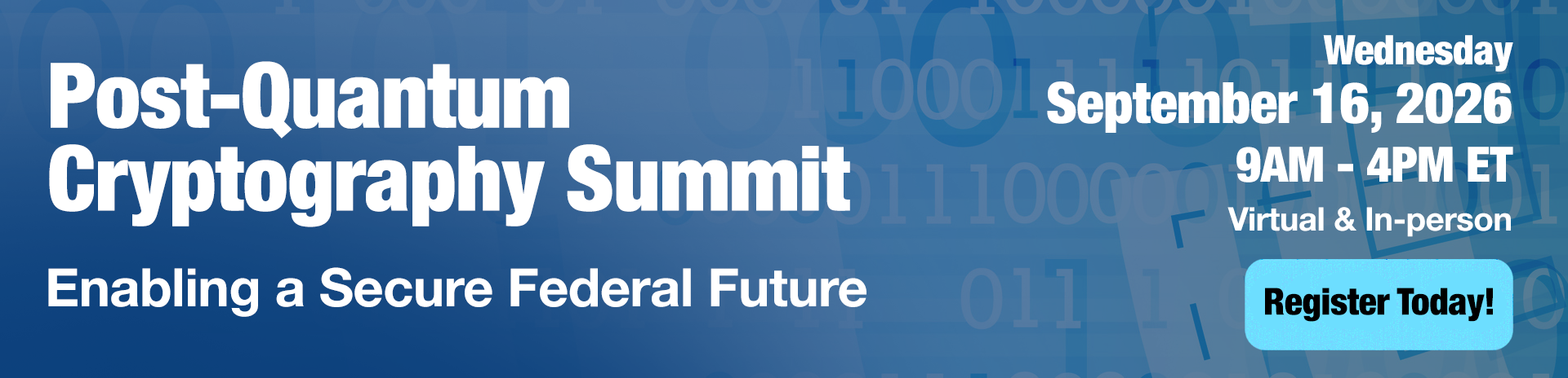 Post-Quantum Cryptography Summit Banner 2026