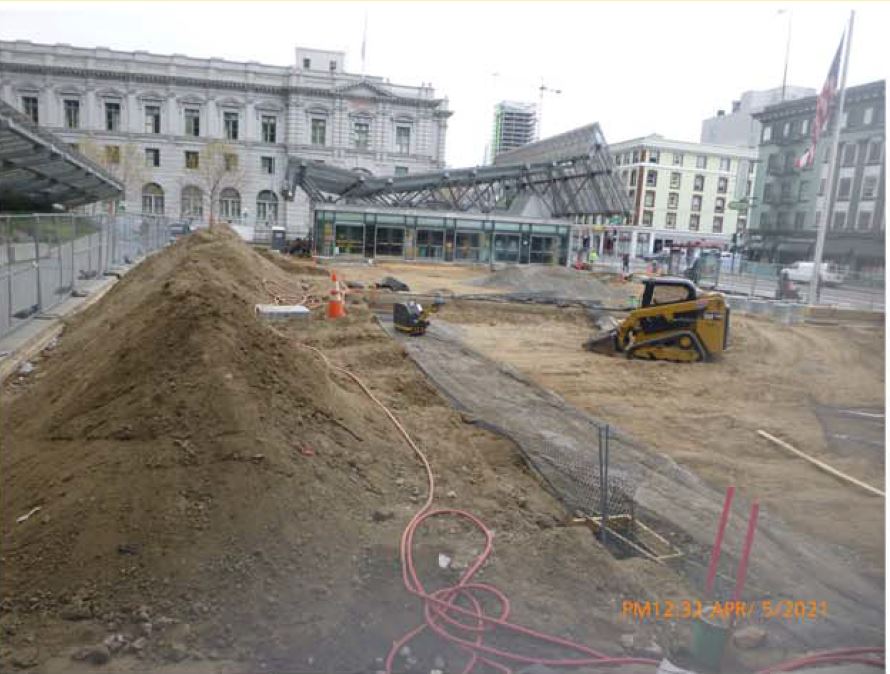 Progress on the plaza project