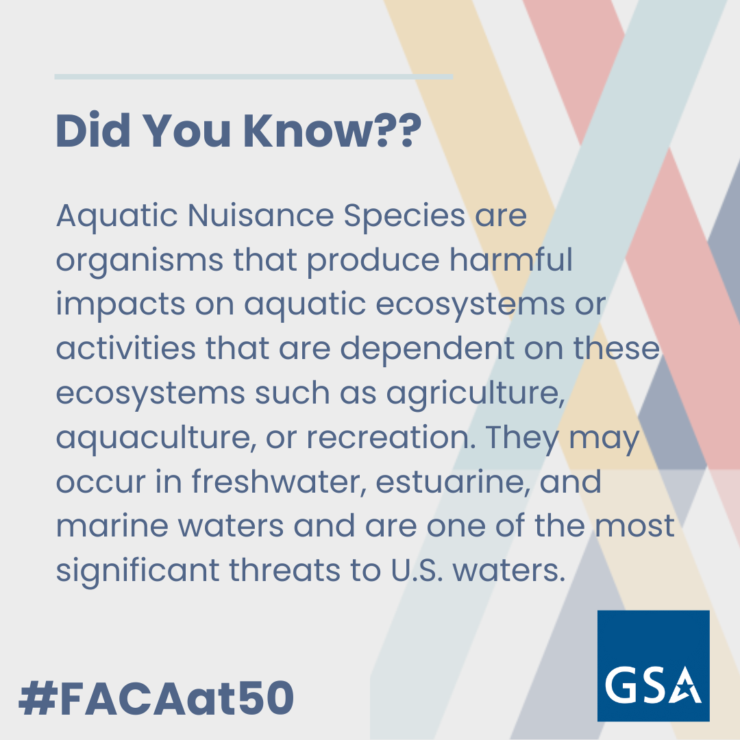 graphic that says &quot;Did you know? Aquatic Nuisance Species are organisms that produce harmful impacts on aquatic ecosystems