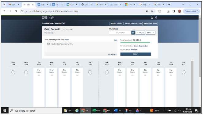 Screenshot of the “maxiflex” Base Schedule pattern page
