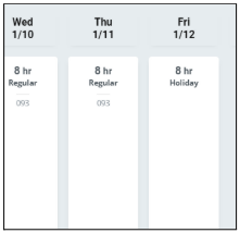 Screenshot of the Regular work hours
