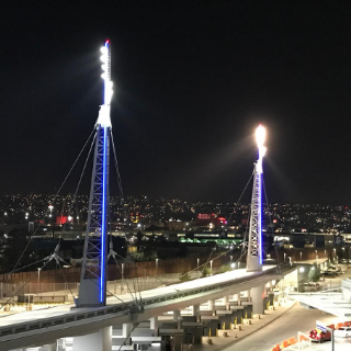 New overhead lights at San Ysidro LPOE