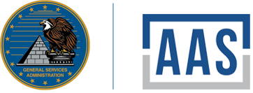 GSA seal logo and AAS logo