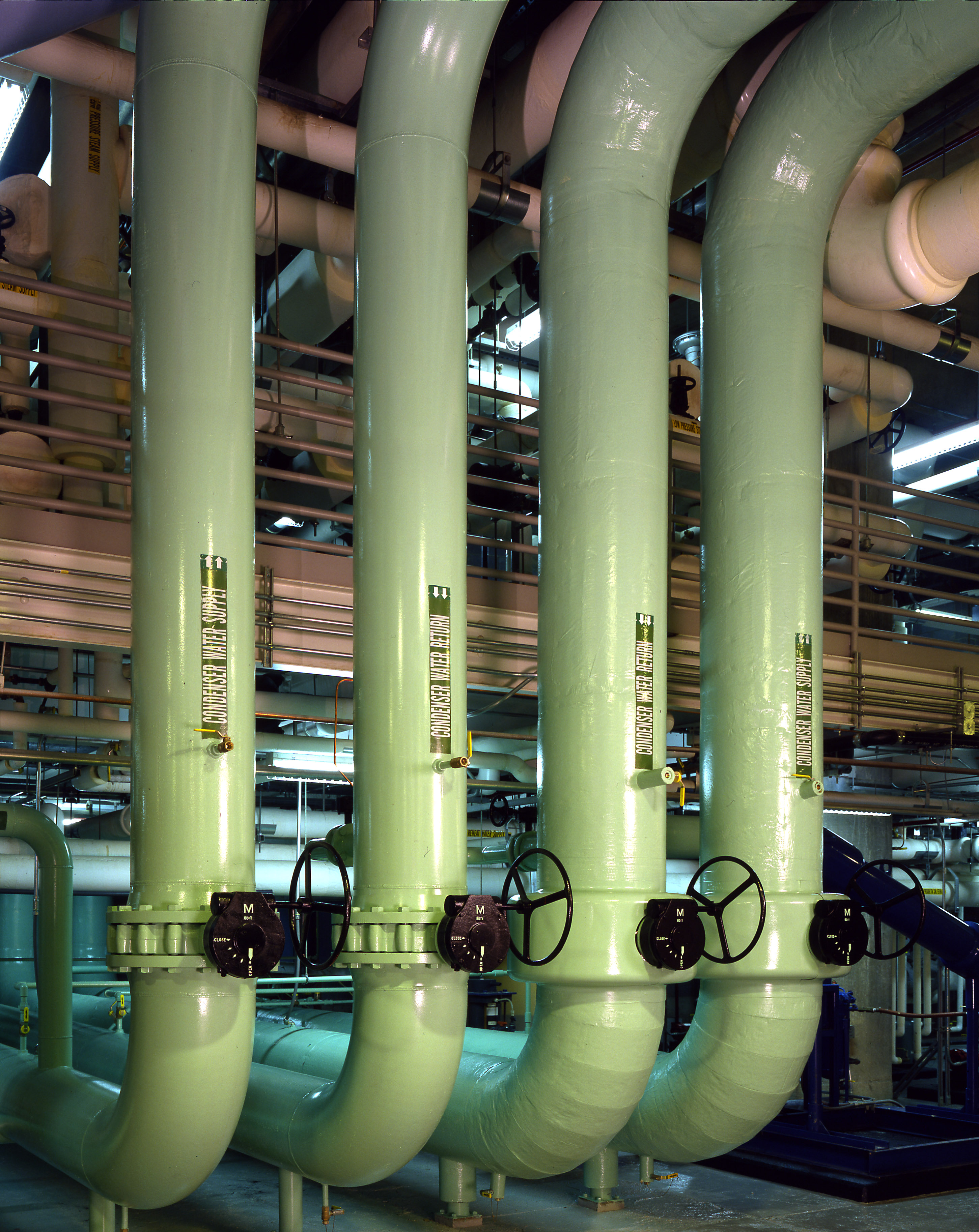 Central Heating Plant, condenser supply lines