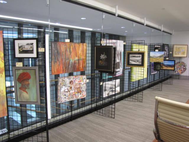 Display of some 2015 Employee Art Show submissions