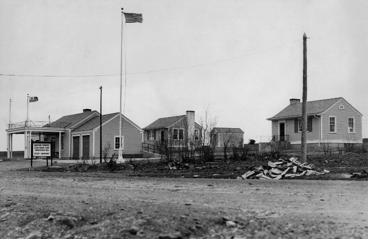 Limestone Maine border station period photo