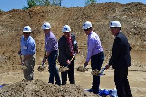 Government officials and Condyne & Polar Design representatives break ground at NOAA groundbreaking in Norton, Mass. Government officials and Condyne & Polar Design representatives break ground at NOAA groundbreaking in Norton, Mass.