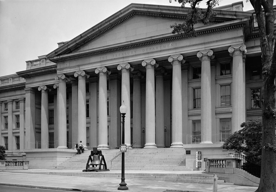 West Elevation, Department of the Treasury