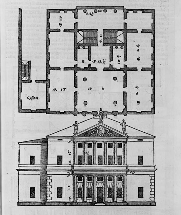 Classical Building Floorplan & Elevation, by Andr