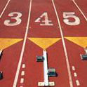 footrace starting lanes