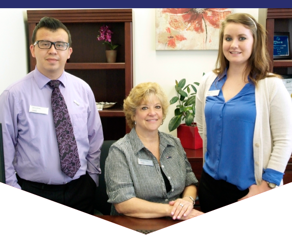 Image of three us bank employees
