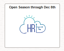 HR Links tile showing open season through December 8