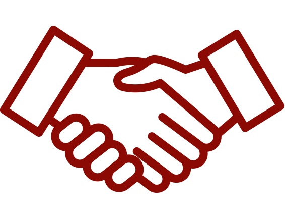 Icon of two shaking hands