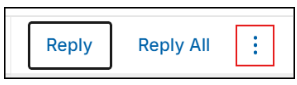Messages inbox options with three vertical dots highlighted