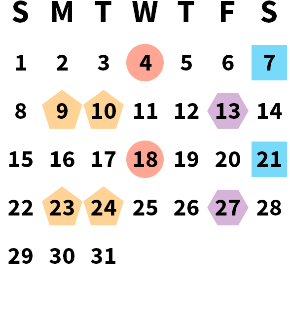 August 2027 calendar month grid with columns for Sunday to Saturday, Sunday, Aug 1 on first row, and Tuesday, Aug 31 on fifth row