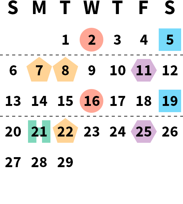 February 2028 calendar month grid