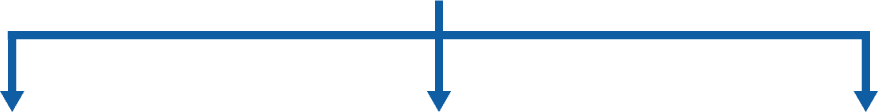 Triple branch arrows - pointing down