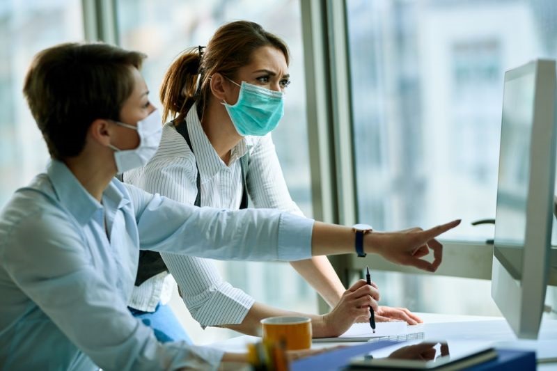 Image of Small Business Employees Wearing Masks