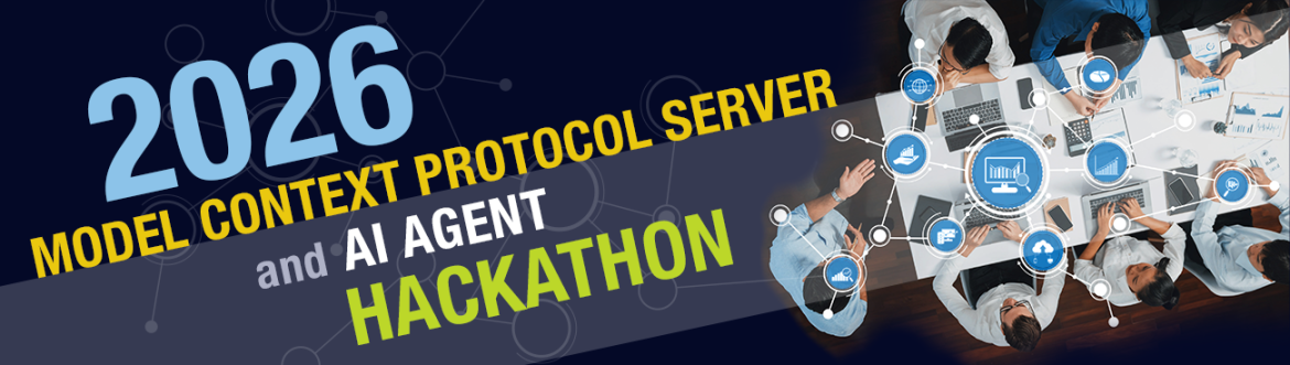 2026 Model Context Protocol Server and AI Agent Hackathon with overhead photo of a group at a table