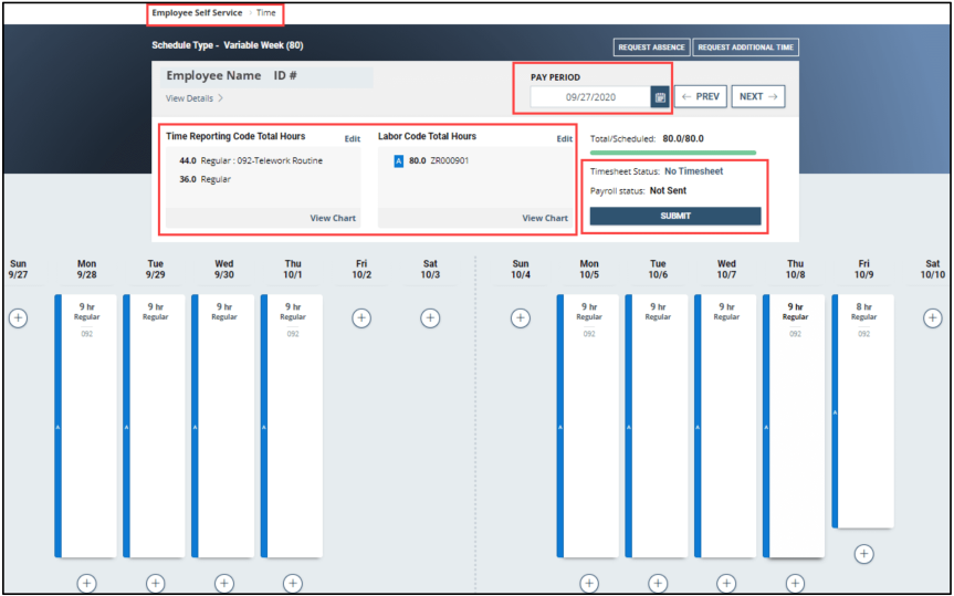 timesheet labor codes 
