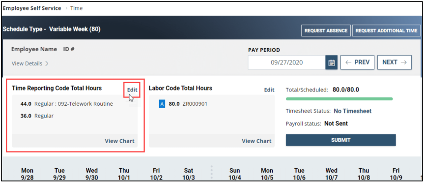 timesheet labor codes 