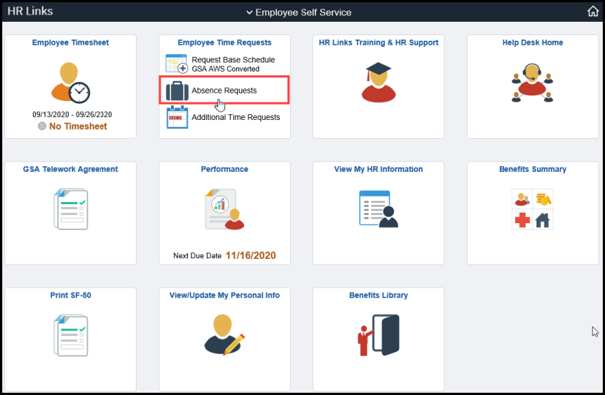 Cancel Absence Request 1