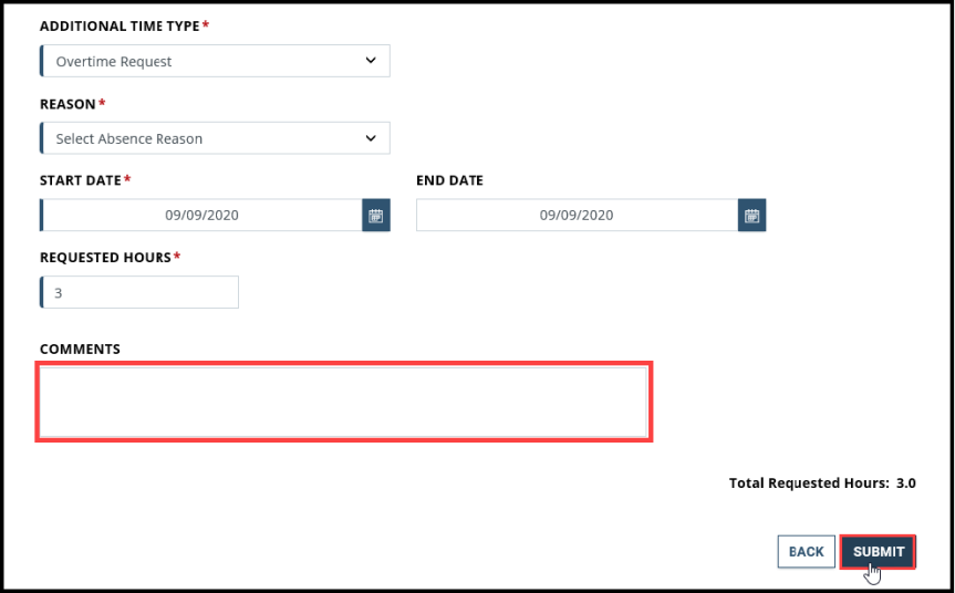 Overtime request image step 7