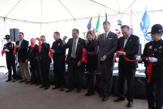 The ribbon is officially cut on the newly-expanded San Ysidro Land Port of Entry in San Ysidro, CA on December 17, 2019. 