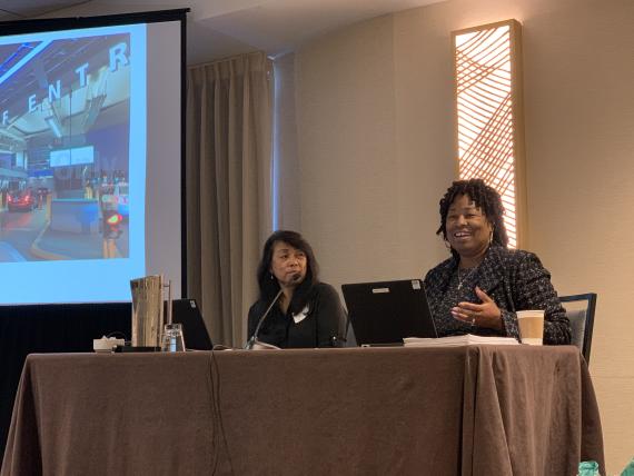 Pam Smith-Cressel (right) with Maria Ciprazo (left)