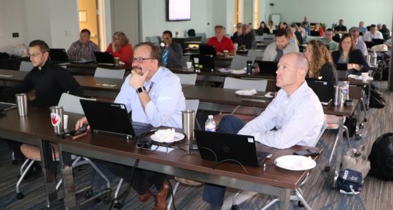 Heartland PBS employees meet Oct. 9 to start planning how to meet or exceed fiscal year 2020 small business goals.