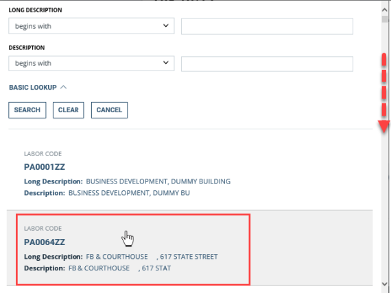 Timeleave - look up labor code confirm