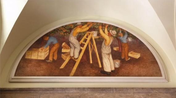 Restored Boyton lunette painting