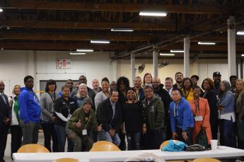 Grou shot of teachers and GSA personnel at CFL