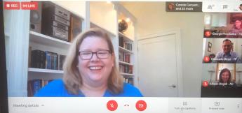 Administrator on Google Hangouts for Tele Town Hall