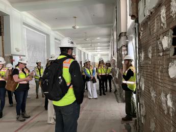 Erin Holcombe, Region 8 Project Manager, led a tour for Commercial Real Estate Women at the Frank E. Moss U.S. Courthouse during