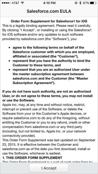 Screenshot of step 1 for salesforce login