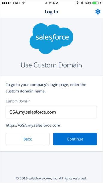 Screenshot of step 3 for salesforce login