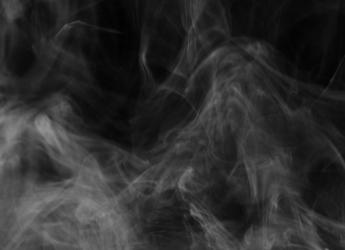 Photo of white vapor on a black background