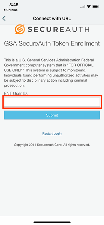 Screenshot of step 7 for secureauth login