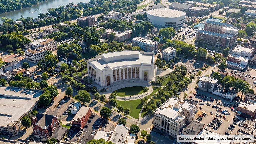 Chattanooga U.S. Courthouse Project Aerial view from the southwest